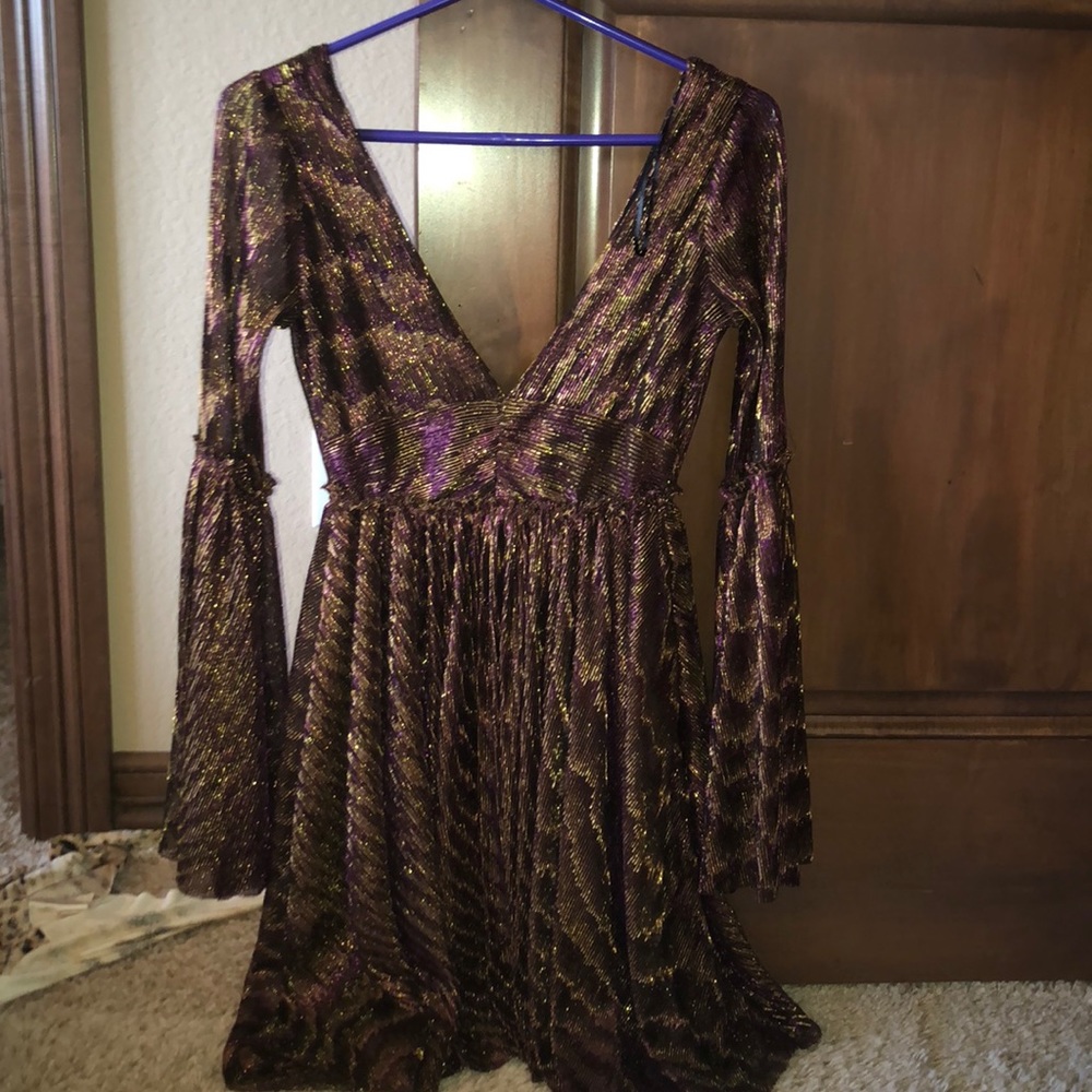 Metallic mini dress